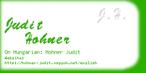 judit hohner business card